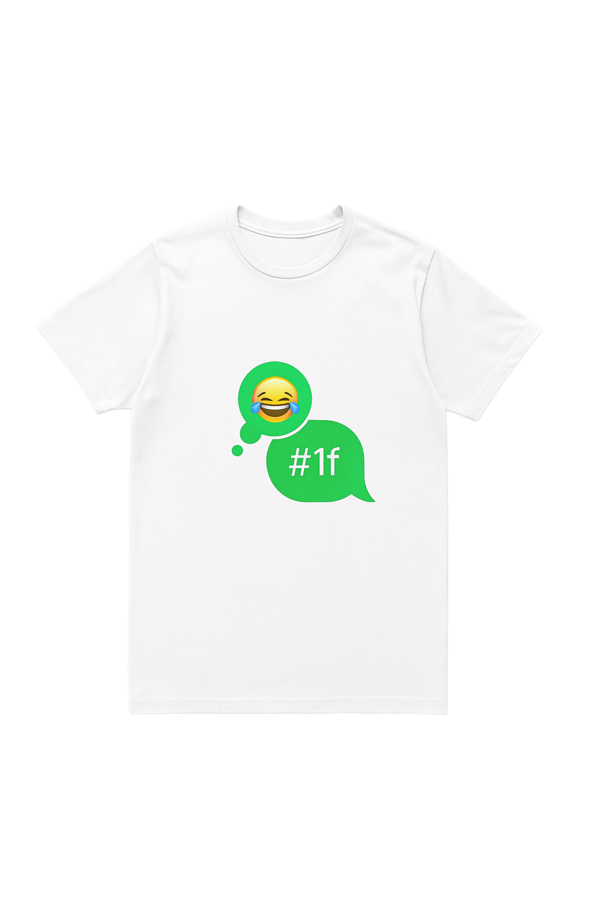 white text tee
